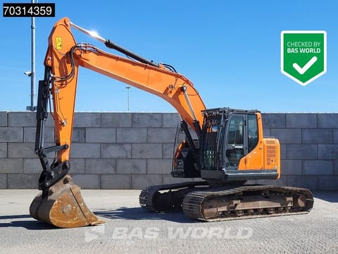2020 Doosan DX235LCR-5 crawler excavator, side profile view 2020 Doosan DX235LCR-5 crawler excavator, side profile view
