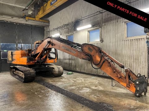 Doosan DX180 LC crawler excavator side view Doosan DX180 LC crawler excavator side view
