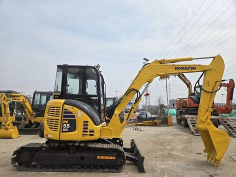 2022 Komatsu PC-55MR mini excavator, side profile view 2022 Komatsu PC-55MR mini excavator, side profile view