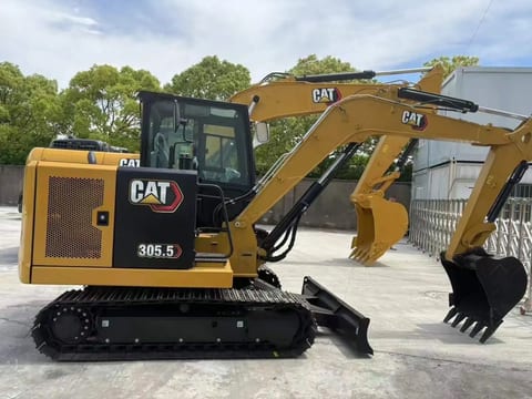 2023 Caterpillar 305.5E2 mini excavator, side view 2023 Caterpillar 305.5E2 mini excavator, side view