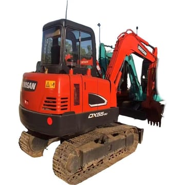 2020 Doosan DX55-9C crawler excavator, rear three-quarter view 2020 Doosan DX55-9C crawler excavator, rear three-quarter view