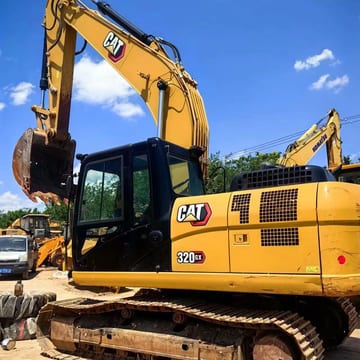 2023 Caterpillar 320GC crawler excavator, side profile view 2023 Caterpillar 320GC crawler excavator, side profile view