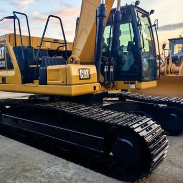 2021 Caterpillar 320 crawler excavator, side profile view 2021 Caterpillar 320 crawler excavator, side profile view