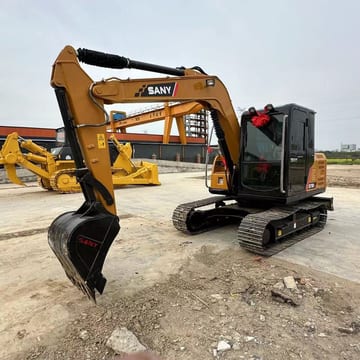 2024 Sany SY75C mini excavator, front three-quarter view 2024 Sany SY75C mini excavator, front three-quarter view