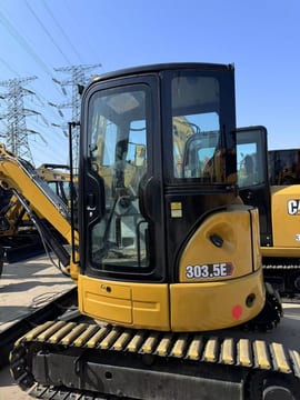 2020 Caterpillar 303.5E mini excavator cab view 2020 Caterpillar 303.5E mini excavator cab view