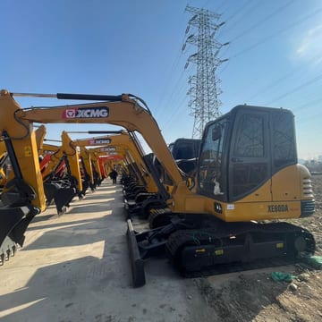 2024 XCMG XE60DA mini excavator, side profile view 2024 XCMG XE60DA mini excavator, side profile view