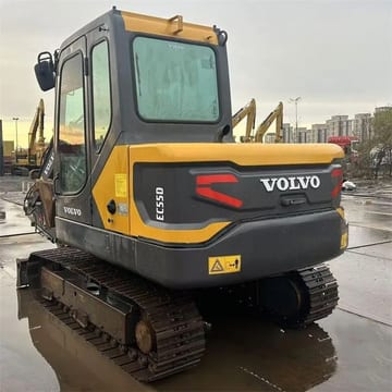 2020 Volvo EC55D crawler excavator rear three-quarter view 2020 Volvo EC55D crawler excavator rear three-quarter view