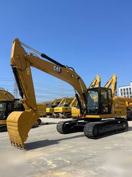 2024 Caterpillar 323 crawler excavator, front three-quarter view 2024 Caterpillar 323 crawler excavator, front three-quarter view