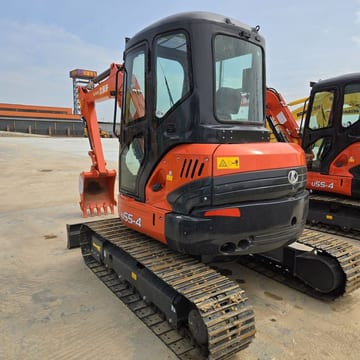 2021 Kubota U55-4 mini excavator, rear three-quarter view 2021 Kubota U55-4 mini excavator, rear three-quarter view