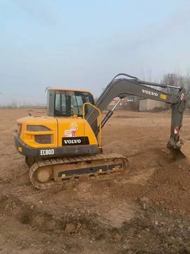 2024 Volvo EC80D mini excavator, side profile view 2024 Volvo EC80D mini excavator, side profile view