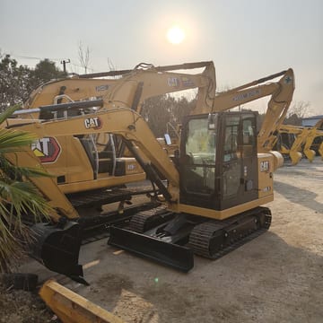 2026 Caterpillar 305.5 mini excavator, front three-quarter view 2026 Caterpillar 305.5 mini excavator, front three-quarter view
