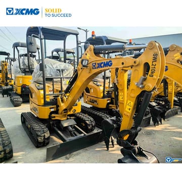 2022 XCMG XE17U crawler excavator, front three-quarter view