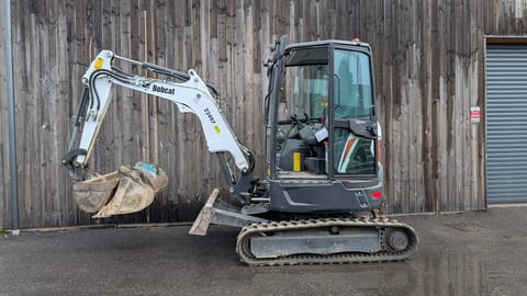 2022 Bobcat E26 mini excavator, side view 2022 Bobcat E26 mini excavator, side view