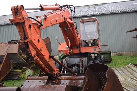 1973 Atlas 1602 wheel excavator, front three-quarter view 1973 Atlas 1602 wheel excavator, front three-quarter view