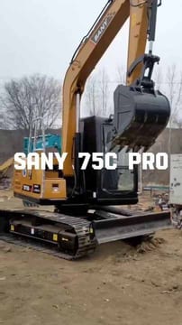 2020 Sany 75C Pro crawler excavator, front three-quarter view 2020 Sany 75C Pro crawler excavator, front three-quarter view