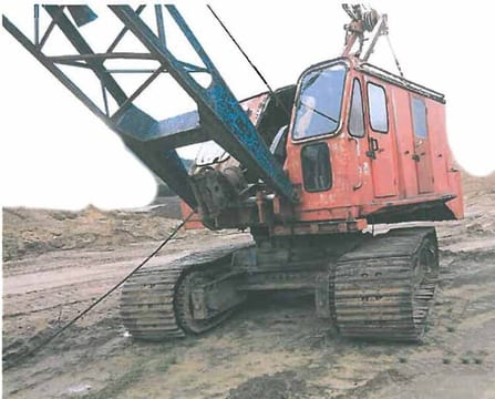 1974 Weserhütte W120 dragline, front three-quarter view 1974 Weserhütte W120 dragline, front three-quarter view