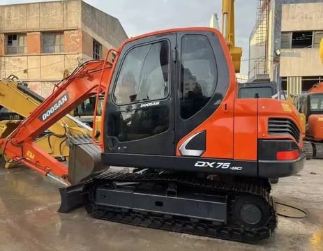 2023 Doosan DX75-9C mini excavator, side view 2023 Doosan DX75-9C mini excavator, side view