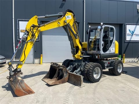 2022 Wacker Neuson EW100 wheel excavator side view 2022 Wacker Neuson EW100 wheel excavator side view