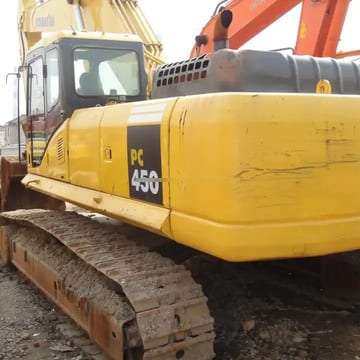 2018 Komatsu PC450 excavator, rear three-quarter view 2018 Komatsu PC450 excavator, rear three-quarter view