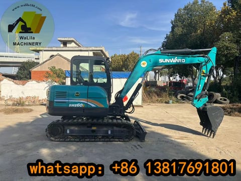 2023 Sunward SWE60E mini excavator side view 2023 Sunward SWE60E mini excavator side view