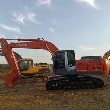2023 Hitachi Zaxis 210 crawler excavator, side profile view 2023 Hitachi Zaxis 210 crawler excavator, side profile view