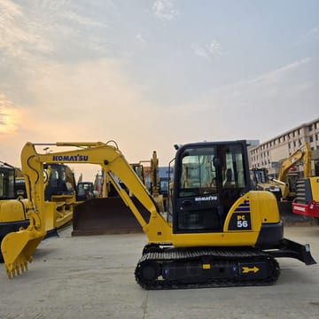 2024 Komatsu PC56 mini excavator, side profile view 2024 Komatsu PC56 mini excavator, side profile view