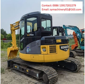 2022 Komatsu PC78US-6 mini excavator, rear three-quarter view 2022 Komatsu PC78US-6 mini excavator, rear three-quarter view