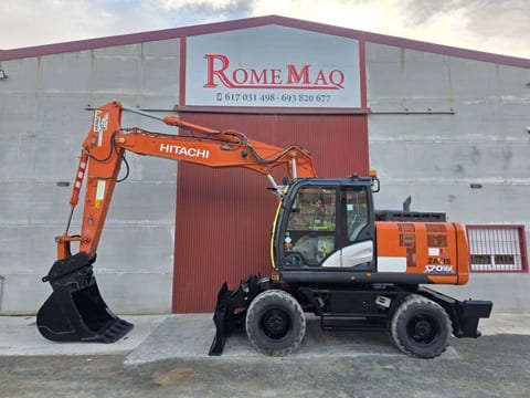 2018 Hitachi Zaxis 170W-6 wheel excavator, side view 2018 Hitachi Zaxis 170W-6 wheel excavator, side view