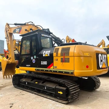 2020 Caterpillar 320D crawler excavator, rear three-quarter view 2020 Caterpillar 320D crawler excavator, rear three-quarter view