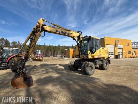 2005 Komatsu PW160ES-7K wheel excavator side view