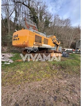 2013 Liebherr R964 HDSL crawler excavator, rear three-quarter view