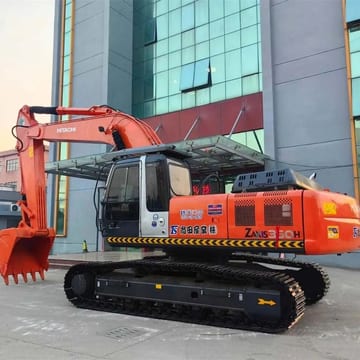 Hitachi Zaxis 350H crawler excavator, side view Hitachi Zaxis 350H crawler excavator, side view