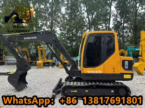 2023 Volvo EC55D mini excavator, side profile view 2023 Volvo EC55D mini excavator, side profile view