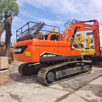 2024 Doosan DX225LCA crawler excavator, rear three-quarter view 2024 Doosan DX225LCA crawler excavator, rear three-quarter view