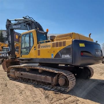Volvo EC360BLC crawler excavator, rear three-quarter view Volvo EC360BLC crawler excavator, rear three-quarter view