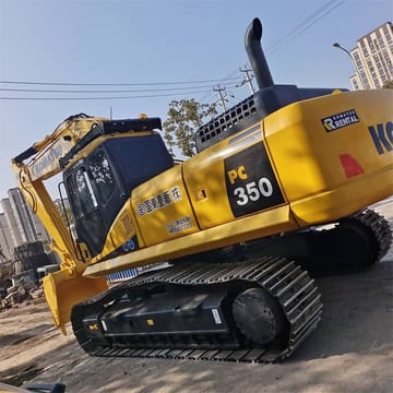 2024 Komatsu PC350LC-8 crawler excavator rear three-quarter view 2024 Komatsu PC350LC-8 crawler excavator rear three-quarter view