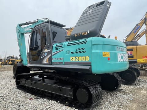 2023 Kobelco SK200D crawler excavator, rear three-quarter view 2023 Kobelco SK200D crawler excavator, rear three-quarter view