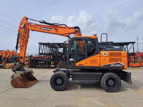 2023 Doosan DX160W-7 wheel excavator side view 2023 Doosan DX160W-7 wheel excavator side view