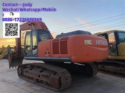 2020 Hitachi Zaxis 350H crawler excavator, rear three-quarter view 2020 Hitachi Zaxis 350H crawler excavator, rear three-quarter view