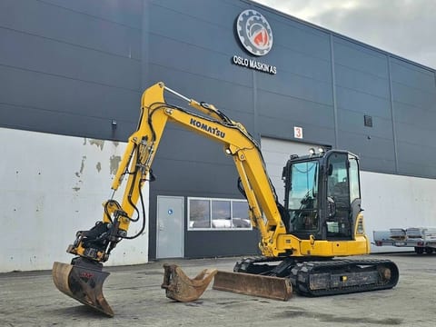 2020 Komatsu PC55MR-5 mini excavator, side profile view 2020 Komatsu PC55MR-5 mini excavator, side profile view
