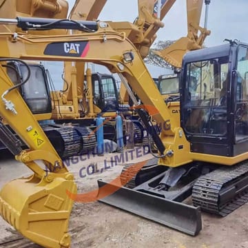 2020 Caterpillar 306E2 crawler excavator, front three-quarter view 2020 Caterpillar 306E2 crawler excavator, front three-quarter view