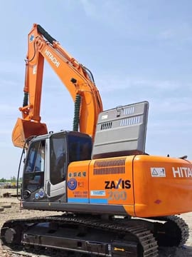 2024 Hitachi Zaxis 200 crawler excavator, rear three-quarter view 2024 Hitachi Zaxis 200 crawler excavator, rear three-quarter view