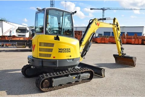 2021 Wacker Neuson EZ36 mini excavator, rear three-quarter view 2021 Wacker Neuson EZ36 mini excavator, rear three-quarter view