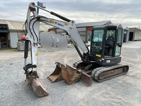 2017 Bobcat E50 crawler excavator, side view 2017 Bobcat E50 crawler excavator, side view