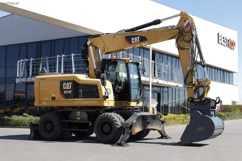 2016 Caterpillar M318F wheel excavator, side profile view 2016 Caterpillar M318F wheel excavator, side profile view