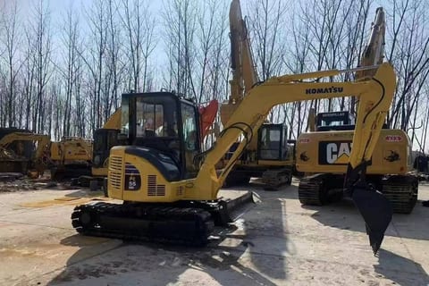 2025 Komatsu PC55 MR mini excavator, side view 2025 Komatsu PC55 MR mini excavator, side view