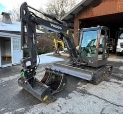 2024 Volvo ECR50 mini excavator, front three-quarter view 2024 Volvo ECR50 mini excavator, front three-quarter view