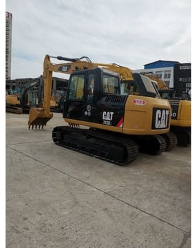 2020 Caterpillar 312D2 crawler excavator, rear three-quarter view 2020 Caterpillar 312D2 crawler excavator, rear three-quarter view