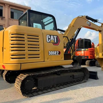 2024 Caterpillar 306E2 crawler excavator, rear three-quarter view 2024 Caterpillar 306E2 crawler excavator, rear three-quarter view