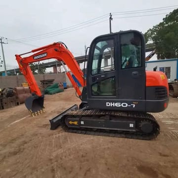 2023 Doosan DH60-7 mini excavator, side view 2023 Doosan DH60-7 mini excavator, side view